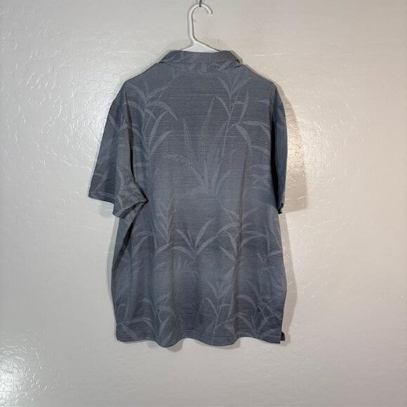 Nat Nast Polo Shirt Mens Extra Large Grey Palm Print Performance Cotton Blend - Picture 7 of 9